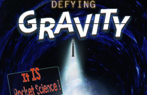 a rocket shooting up into space