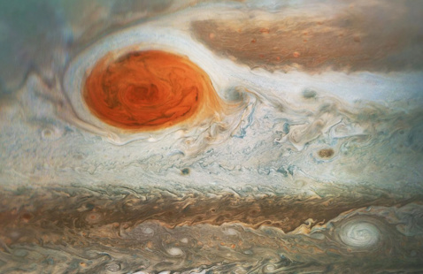 view of a hurricane from space