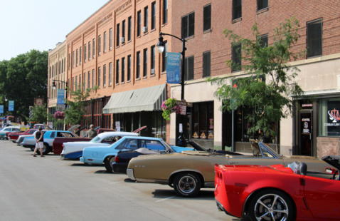 Car show in downtown grand forks