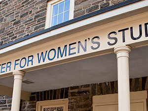 Outside of the Center for Women's Studies. 