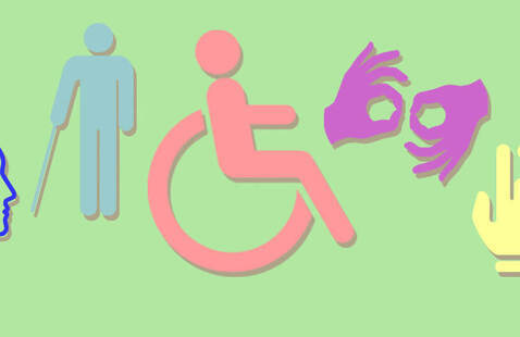 Image shows icons representing different disabilities.