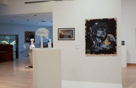 Student work exhibited in the Dorothy Uber Bryan Gallery