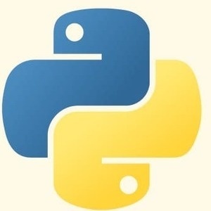 The logo for the Python programming language: a blue snake and a yellow snake intertwined.