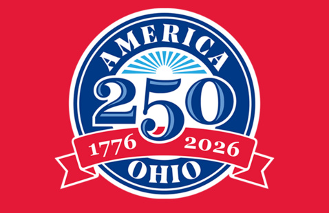 America 250 Ohio 1776-2026 logo.