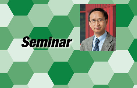Dr. Yuntian Zhu's photo on green and white hexagon background