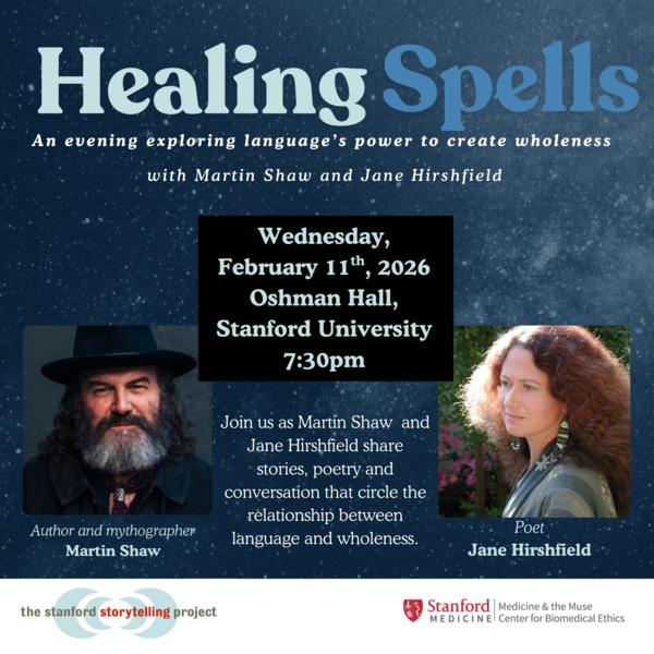 Image of Healing Spells: An Evening Exploring Language’s Power to Create Wholeness with Martin Shaw and Jane Hirshfield