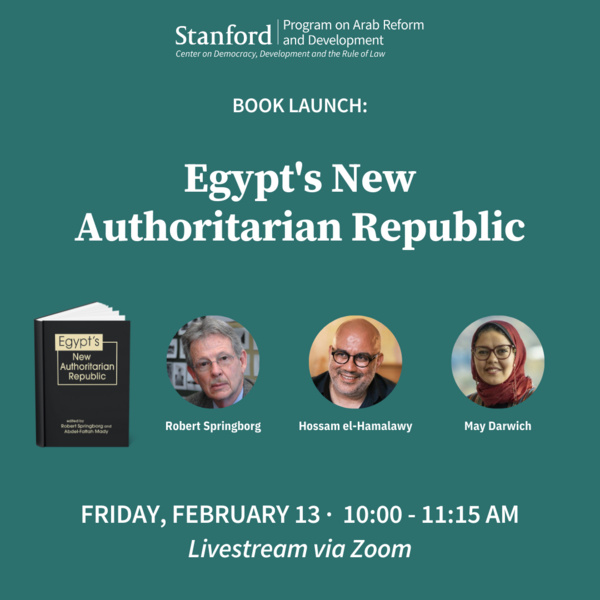 Book Launch: Egypt’s New Authoritarian Republic