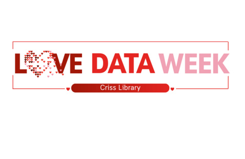 Love Data Week logo with heart-shaped 'O' and Criss Library text.