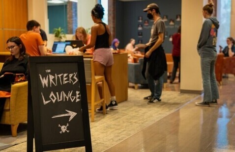 Writer's Lounge meeting / Campus Times photo