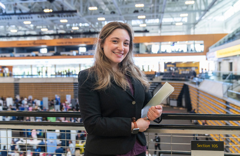 A student at the Career Fair