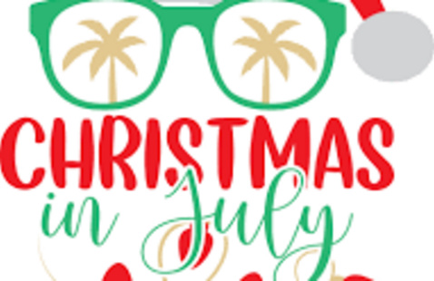 Christmas in July flyer