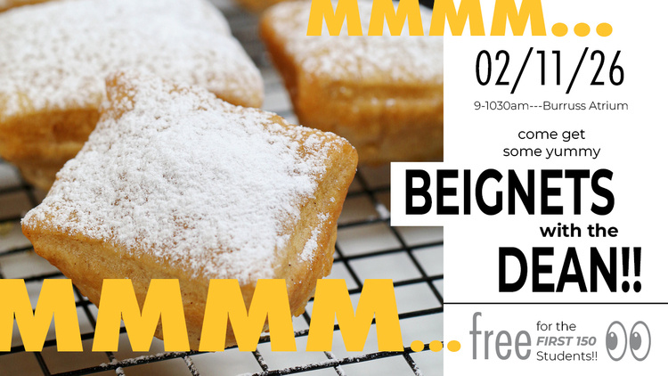 Beignets with the Coles College of Business Dean