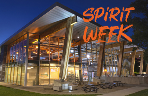 social house with spirit week logo 