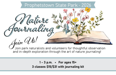 Nature Journaling at Prophetstown SP flyer
