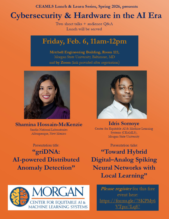 Feb 6, 2026: CEAMLS Lunch-and-Learn: "Cybersecurity & Hardware in the AI Era" at Clarence M. Mitchell, Jr. Engineering Building thumbnail image