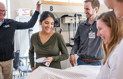 Nursing students at MCPHS