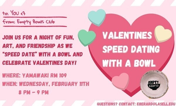 Empty Bowls Valentines Speed Dating With A Bowl at Yamawaki Arts & Cultural Center Room 109