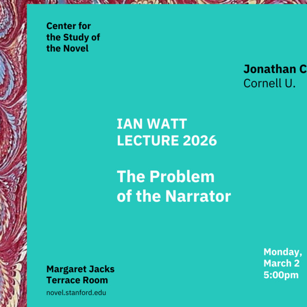 Image of CSN Ian Watt Lecture with Jonathan D. Culler: "The Problem of the Narrator"