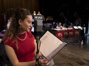 a vocalist performing at a previous Big Broadcast concert.