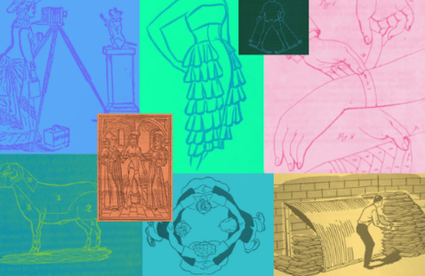 A collage of brightly colored images from how-to guides 