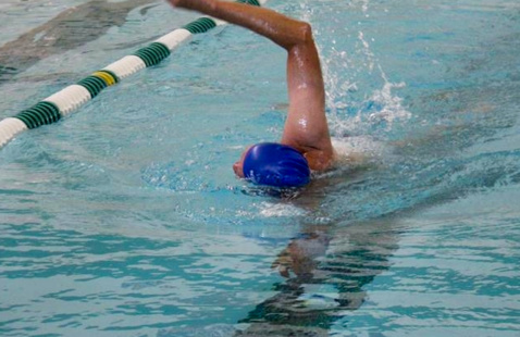 A swimmer doing the breaststroke