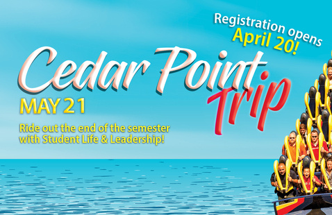 Image of Registration Opens for the Cedar Point Trip (Center Campus)