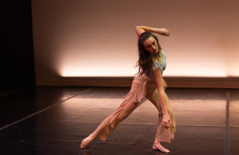 Photo of a student from the 2025 Student Dance Concert: Looking Out.