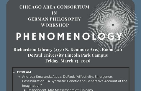 Chicago Area Consortium in German Philosophy Workshop event flyer