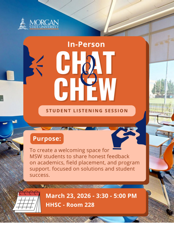 Mar 23, 2026: Master of Social Work Chat & Chew  at Health & Human Services Center thumbnail image