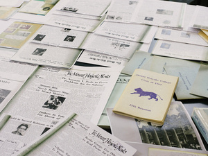 Archival MHC newspapers and Reunion materials.