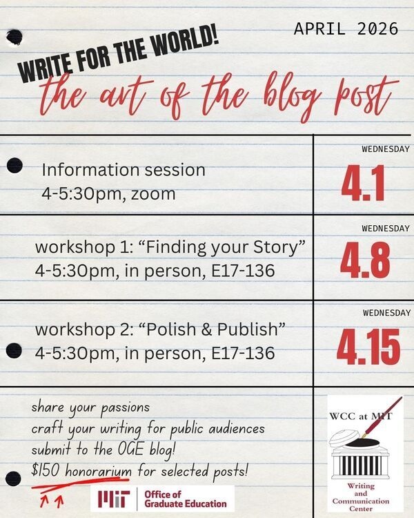 Write for the World: The Art of the Blog Post: Workshop