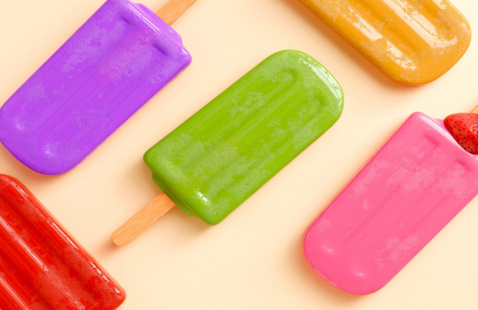 Popsicles in a variety of colors