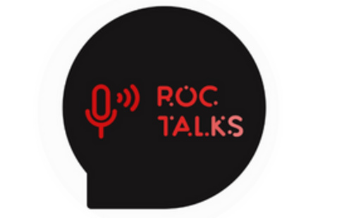 This photo shows the ROCTalks logo.