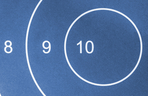 a closeup of a target