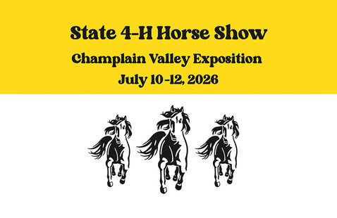 state 4-h horse show at champlain valley exposition, july 10-12, 2026