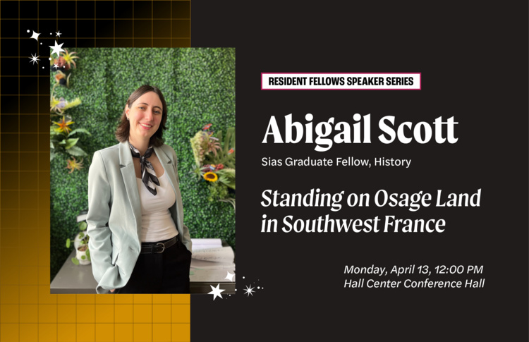 Abi Scott poses against a background of greenery.