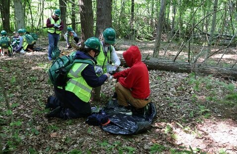 Disaster simulation training exercise