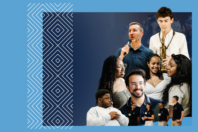 A photo of various speakers and staff participating in nnual Financial Literacy Symposium.