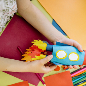 Zoom to the Moon: Paper Rocket Craft