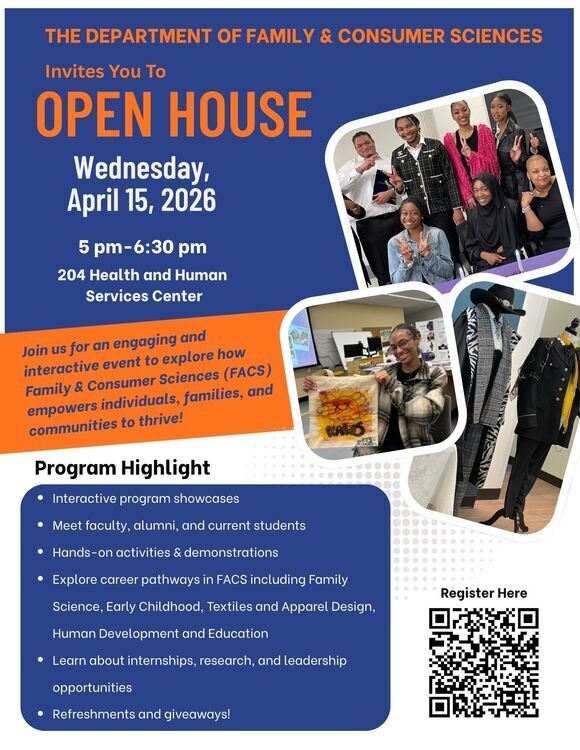 Apr 15, 2026: Family & Consumer Sciences (FACS) Open House at Health & Human Services Center thumbnail image