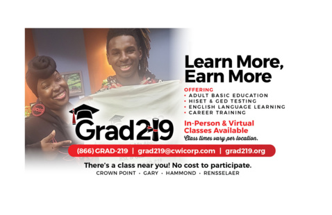Image of woman and son together holding diploma with GRAD219 logo