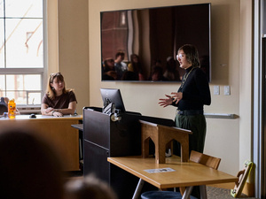 Student presents at Senior Symposium