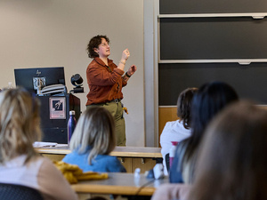 Student presents at Senior Symposium