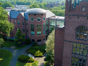 Aerial view of Kendade Hall