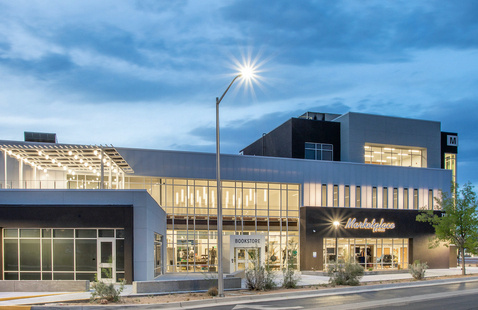 CNM Marketplace at twilight