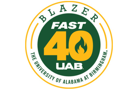 Blazer FAST 40 logo for the University of Alabama at Birmingham.