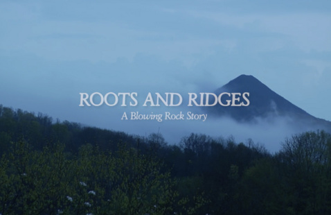 Still shot of the title sequence from Roots an Ridges