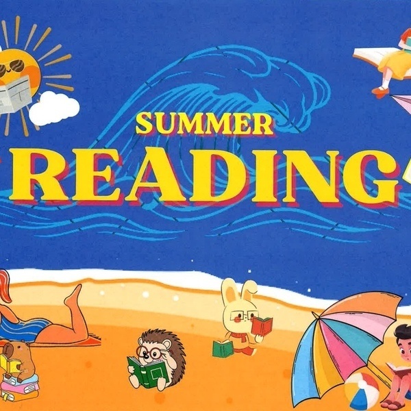 Summer reading with various people and critters reading.