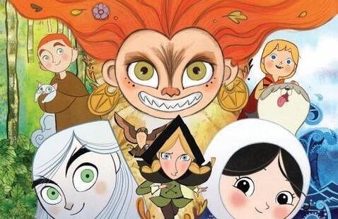 A colorful movie poster shows several animated characters, with the title “Cartoon Saloon’s Irish Folklore Trilogy” at the top.