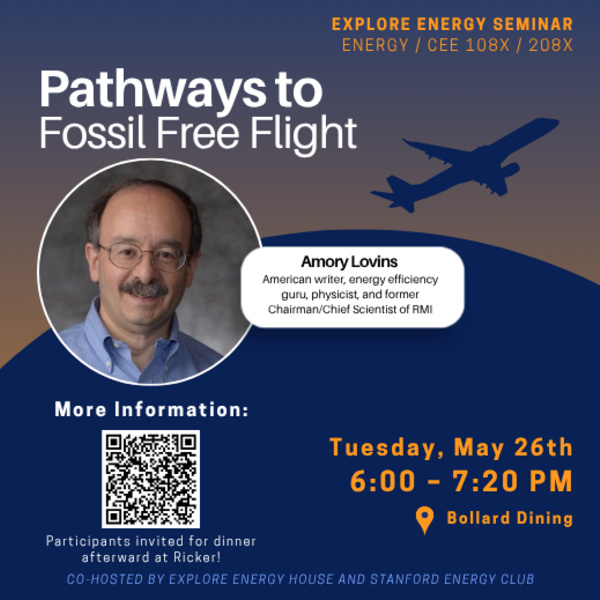 Explore Energy Seminar | Pathways to Fossil Free Flight with Amory Lovins